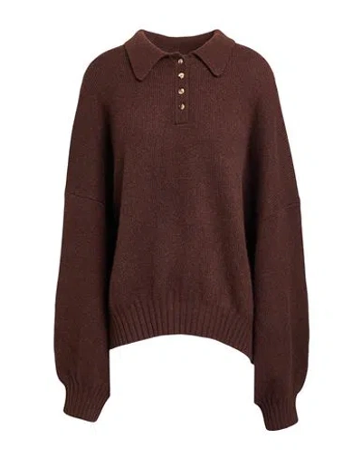 Khaite Woman Sweater Chocolate Brown Size L Cashmere, Elastane