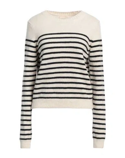 Khaite Woman Jumper Ivory Size L Cashmere In Multicolour