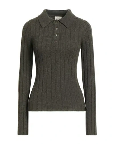 Khaite Woman Sweater Military Green Size M Cashmere In Black