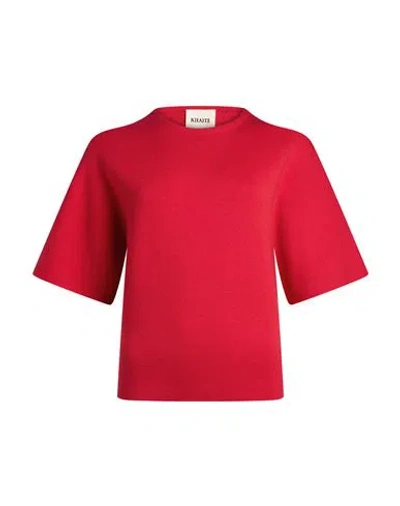 Khaite Woman Sweater Red Size Xs Wool, Polyamide