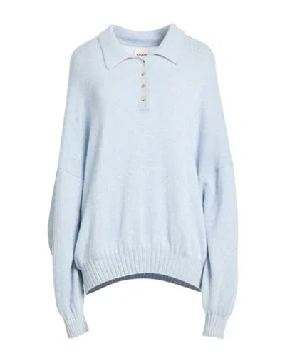 Khaite Woman Sweater Sky Blue Size L Cashmere, Elastane
