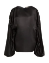 Khaite Woman Top Black Size 4 Silk In Black