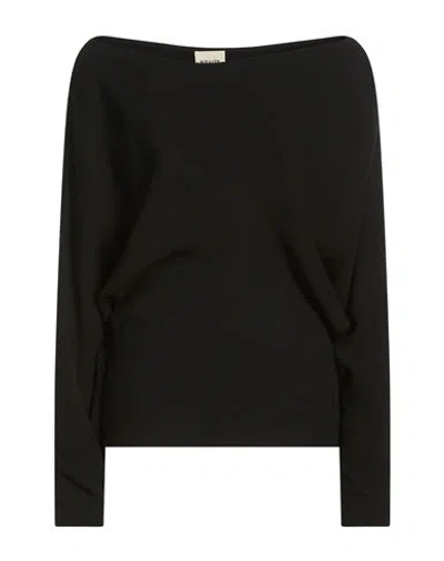Khaite Woman Top Black Size 4 Viscose, Virgin Wool