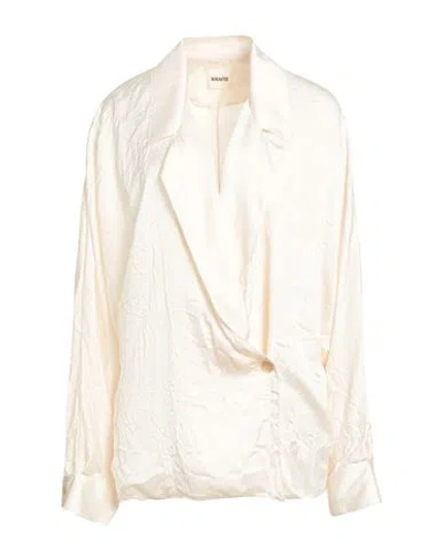 Khaite Woman Top Cream Size M Polyester In White