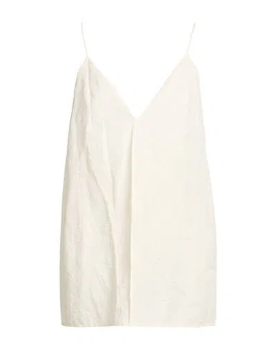 Khaite Woman Top Cream Size S Silk, Cotton In White