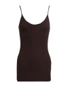 Khaite Woman Top Dark Brown Size L Viscose