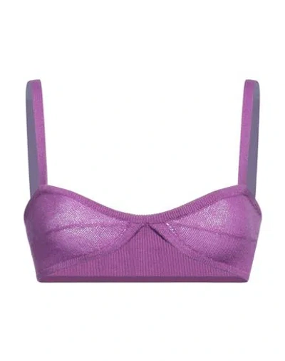 Khaite Woman Top Mauve Size L Cashmere In Purple