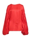 Khaite Woman Top Red Size 6 Silk