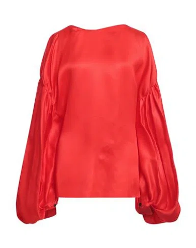Khaite Woman Top Red Size 6 Silk In Red