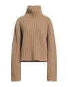 Khaite Woman Turtleneck Camel Size M Cashmere In Brown