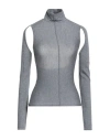 Khaite Woman Turtleneck Grey Size S Virgin Wool In Gray