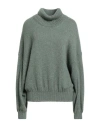 Khaite Morris Cashmere Blend Turtleneck Sweater In Green