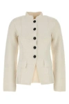 Khaite White Silk Blend Aeson Blazer In White