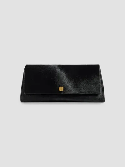 Khaite Women's Audrey Calf-hair Clutch In Black