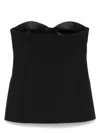 Khaite Strapless Black Top With Sweetheart Neckline