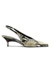 Khaite Bella Python-embossed Leather Pump In Brown