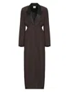 Khaite Bellow Single-breasted Long Coat In Brown