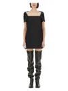 Khaite Benji Black Polyester Blend Dress In Black