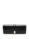 Khaite Blake Leather Clutch In Black