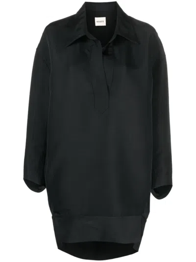Khaite Women Black Solid Mini Dress