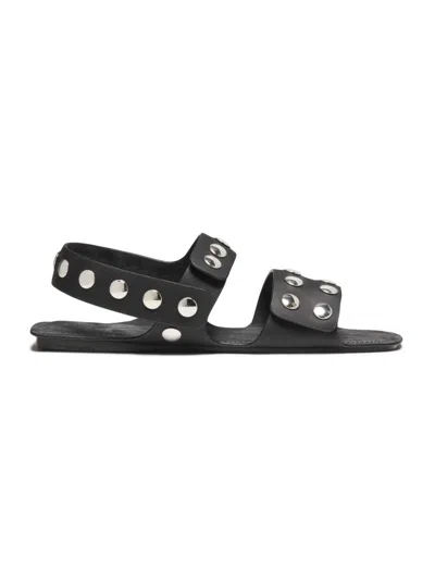 Khaite Black Boden Flat Sandals