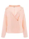 Khaite Silk Shirt With Wide Collar In Pink