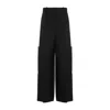 Khaite Wide Leg Pants In Black