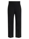 Khaite Cam Straight-leg Woven Trousers In Black