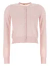Khaite Pink Cashmere Lilou Cardigan