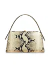 Khaite Cate Python-embossed Leather Top-handle Bag In Brown