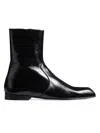 Khaite Glossy Enameled Leather Boot In Black