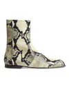 Khaite Colt Snake-effect Leather Ankle Boots In Multi