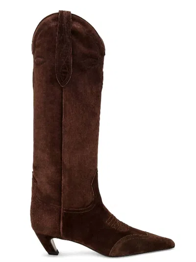 Khaite Women's Dallas Knee High Boot In Coffee