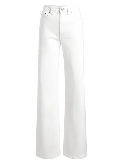 Khaite Women's Dane Wide-leg Jeans In White