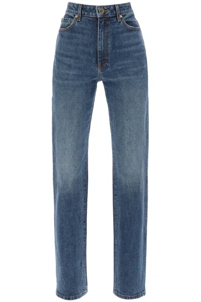 Khaite Danielle Archer Cotton Jeans In Black