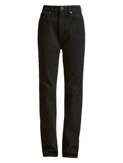 Khaite Women's Danielle Denim Straight-leg Jeans In Black