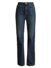 Khaite Danielle High-rise Straight-leg Jeans In Blue