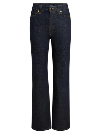 Khaite Women's Danielle Mid-rise Slim-straight Jeans In Blue