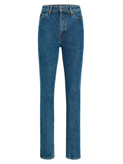 Khaite Women's Daria High-rise Slim-straight Jeans In Blue