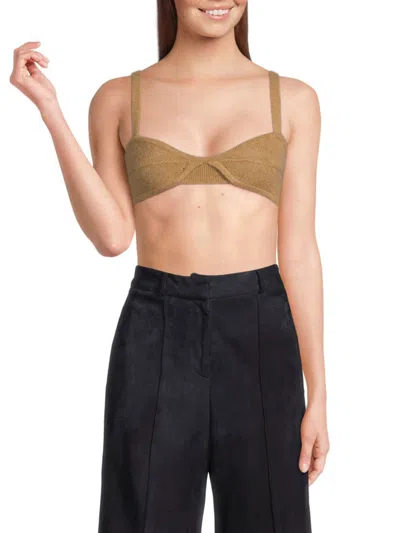 Khaite Women's Eda Cashmere Brallete In Camel