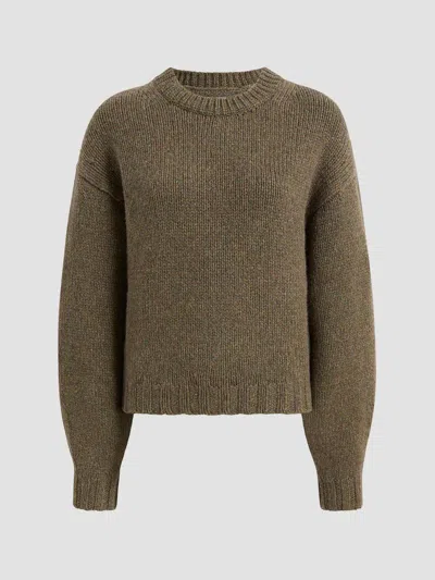 Khaite Women's Gemma Crewneck Cashmere Sweater In Green