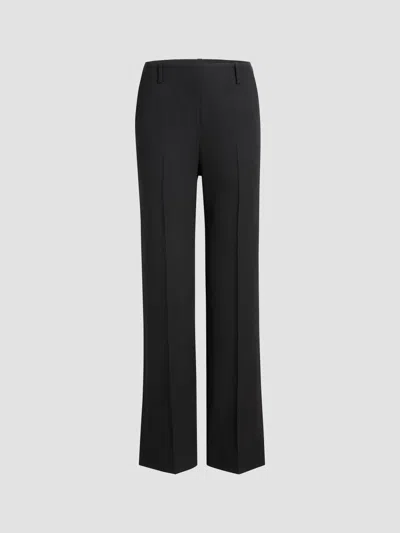 Khaite Women's Grenare Creased Wool Pants In Black