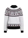 Khaite Guy Intarsia Mock Neck Cashmere Sweater In Multi