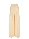 Khaite Ivory Cotton Blend Wide-leg Teyana Pant