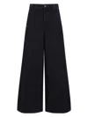Khaite Black The Jacob Wide-leg Jeans In Black