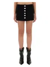 Khaite Jaxon Button-front Crepe Mini Skirt