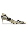 Khaite Jett Snake-effect Leather Pumps In Brown