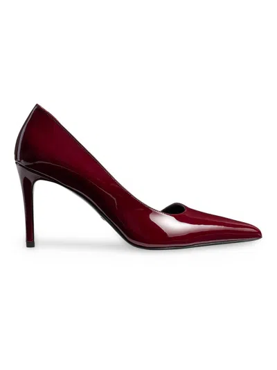 Khaite Women's Jett 85mm Patent Leather D'orsay Pumps In Burgundy