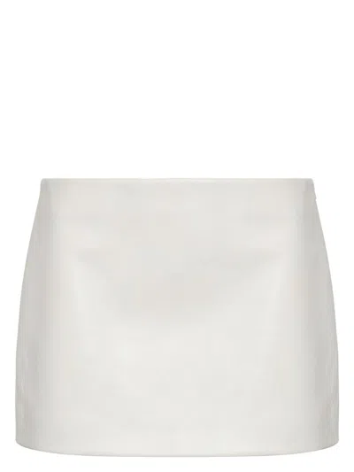Khaite Women's Jett Leather Mini Skirt