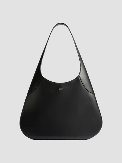 Khaite Large Joan Leather Hobo Bag In Black
